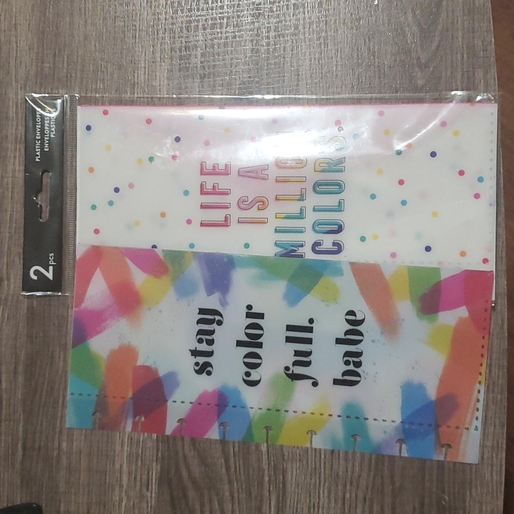 The Happy Planner two pack plastic envelopes